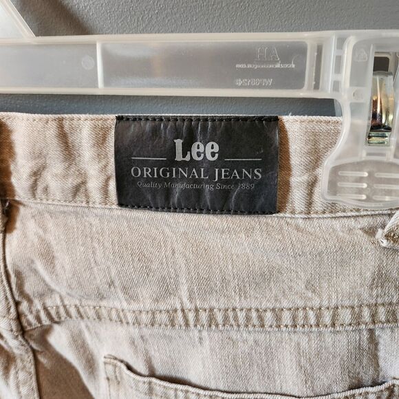 Lee Original Jeans Tan Khaki Straight Leg Vintage Women's Size 12M - Picture 3 of 7